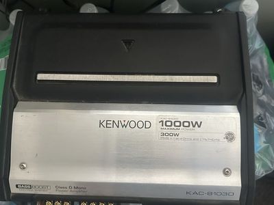 Kenwood KAC-8103D 1000W Class D Mono Power Amplifier - Bass Boost Control