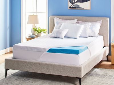 NEW King Serta® Soothing Cool® 3-Inch Gel Memory Foam Mattress Topper, White