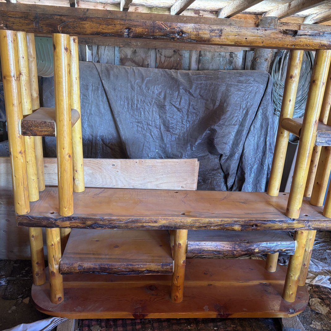 Custom Pin Log Entertainment Center