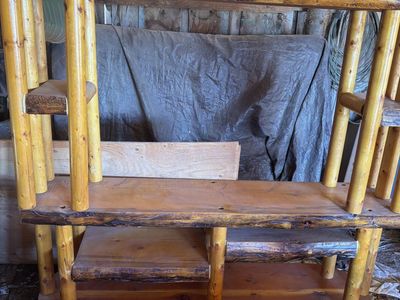 Custom Pin Log Entertainment Center