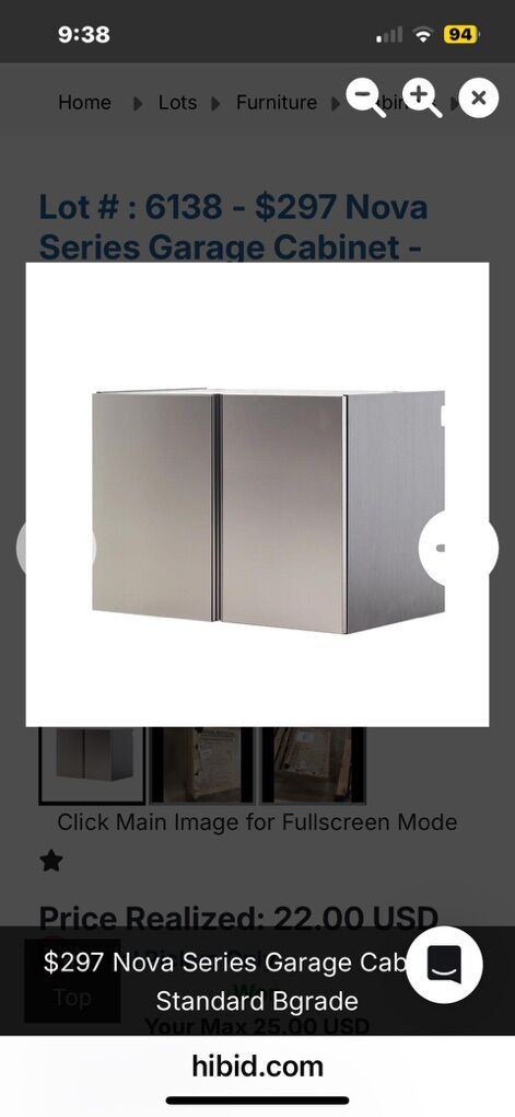 Nova Series- metal wall garage cabinet