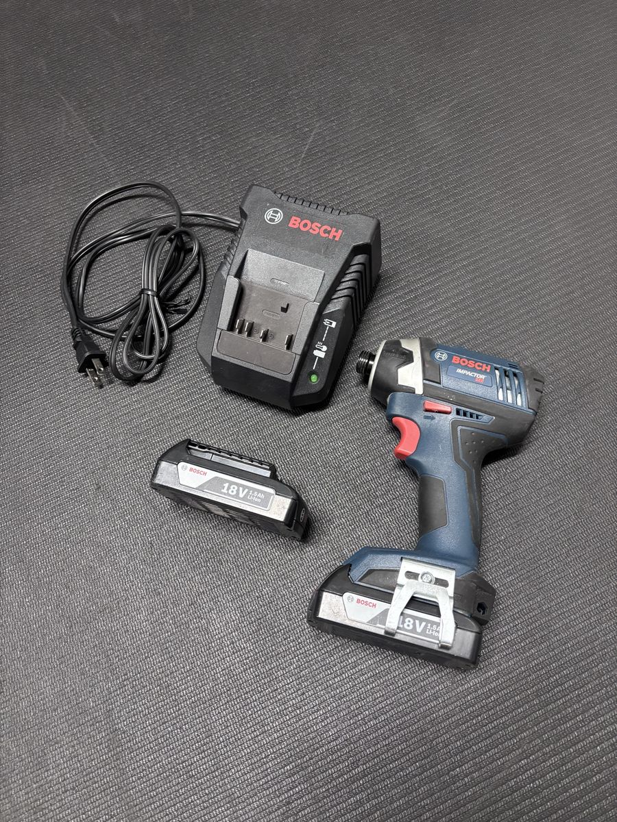 Bosch 18V Cordless Impact Driver Kit with 2 Batteries and Charger