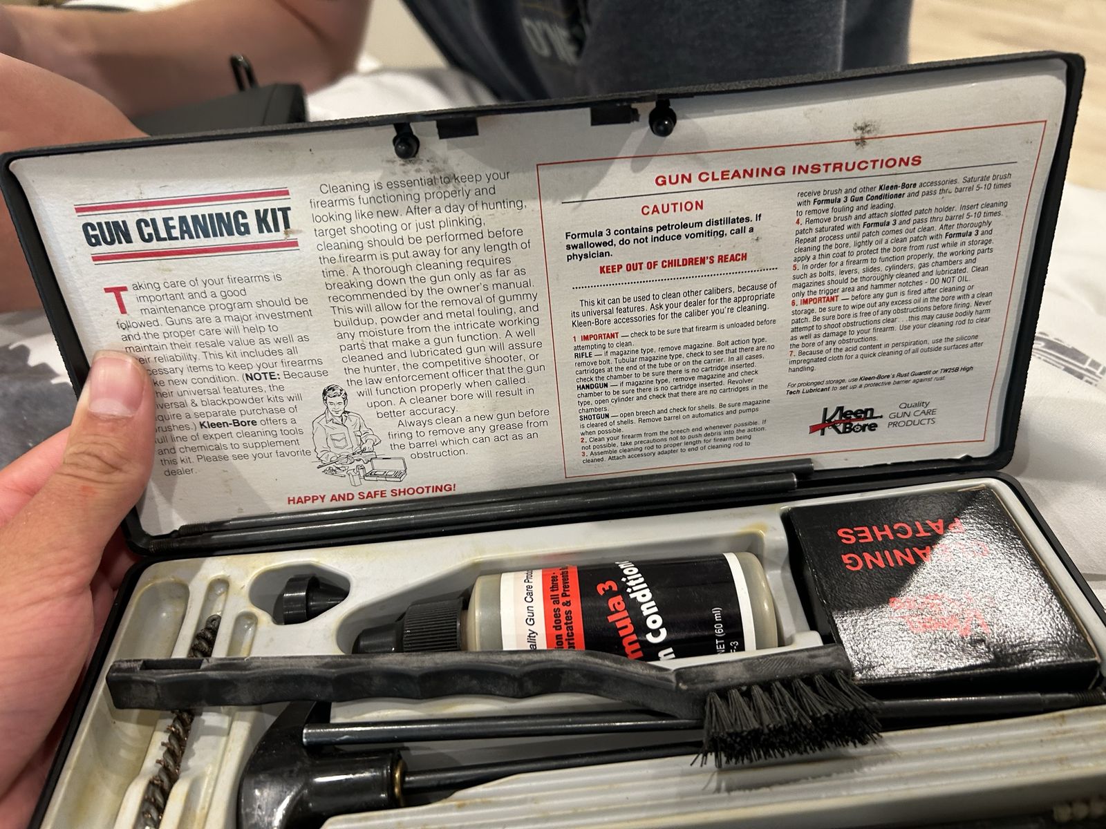 Old gun cleaning kit