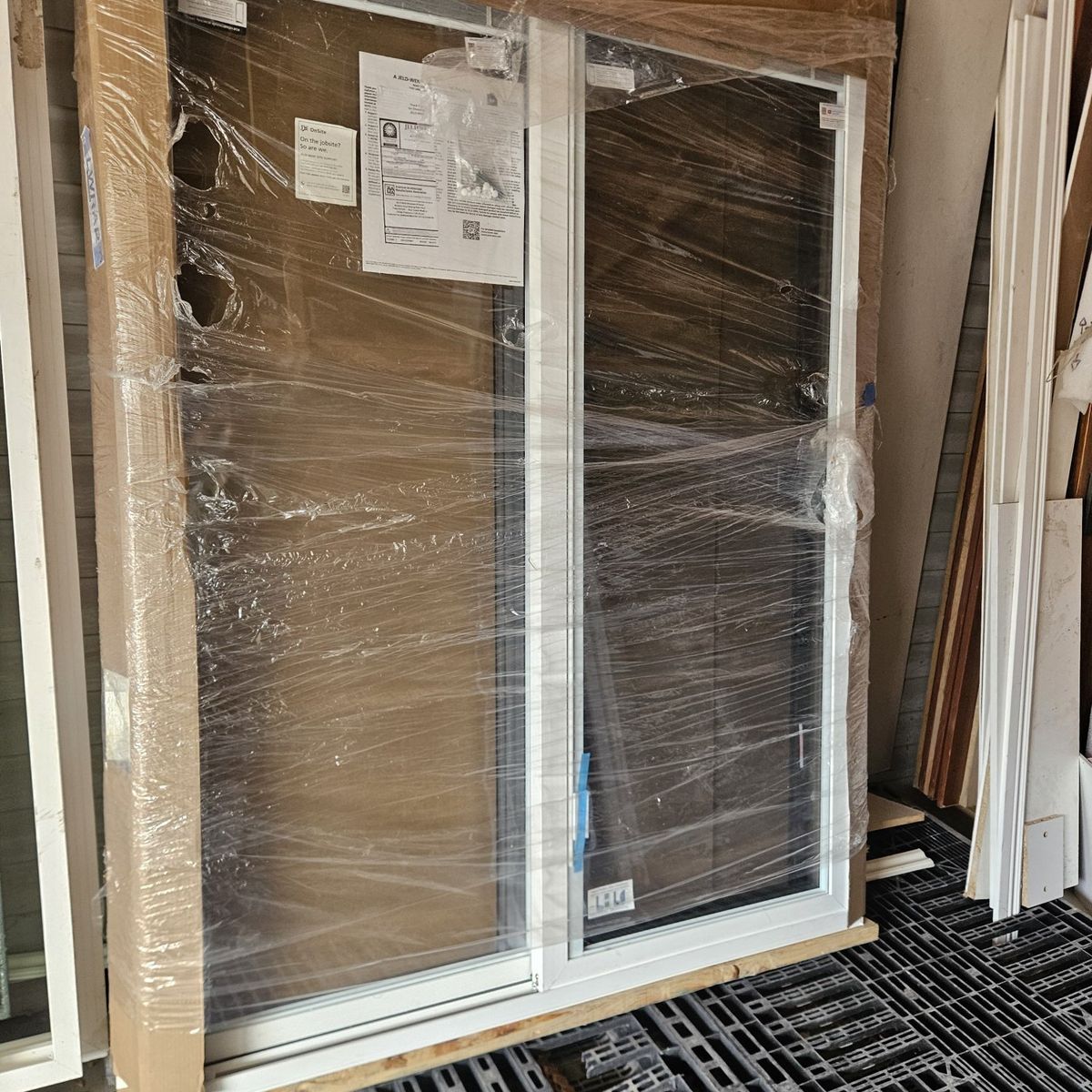 new Jeld-Wen 60x80 sliding door with blinds