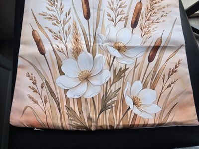 Set of 4 Floral Decorative Pillow Covers - Farmhouse Style Cases 11"x12"