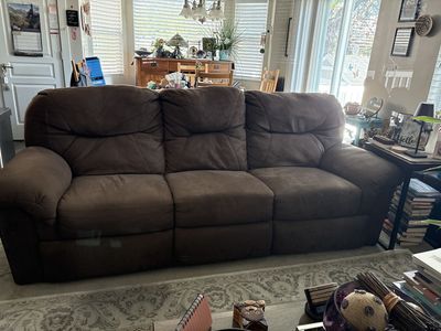 Brown Powered Reclining Couch