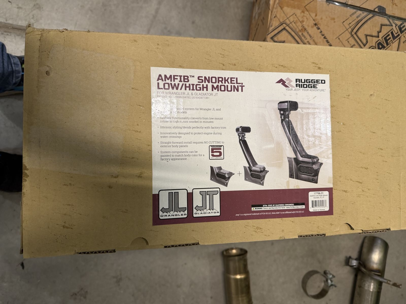 Rugged Ridge snorkel for 3.6L Jeep