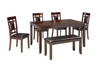 Bennox Dining Table and 4 Chairs and Bench