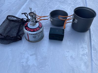 Ultra lite backpacking stove kit