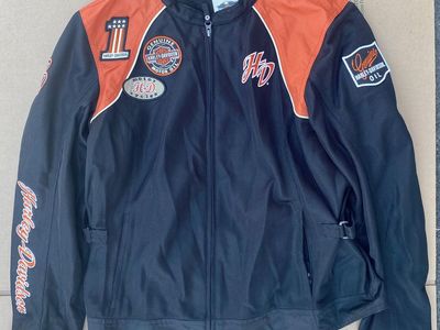 Women's Harley-Davidson Men's Mesh Riding Jacket Black Orange Size 2XL