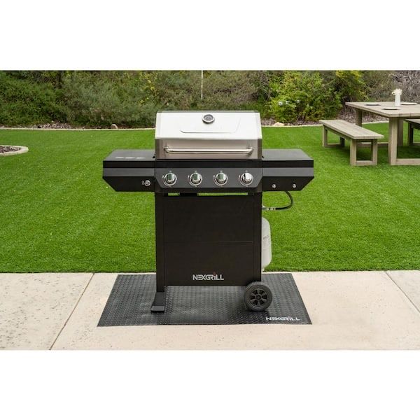 Nexgrill 4-Burner Propane Gas Grill in Black with Stainless Steel Main Lid brand new