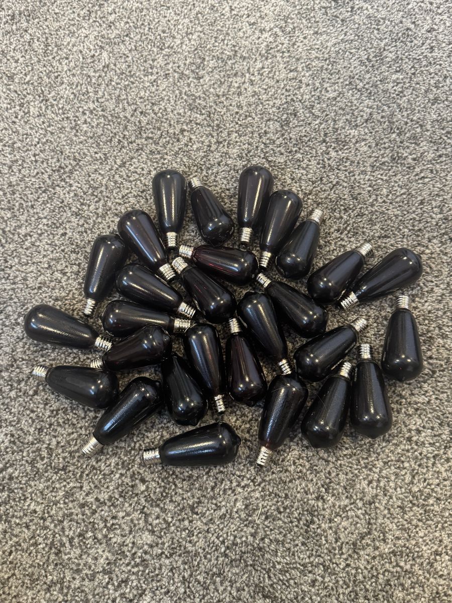 Lot of 28 Vintage Flicker Tear Drop Light Bulbs (Used)