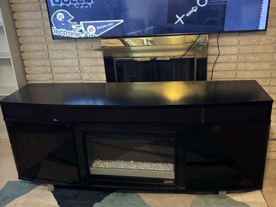 Tv Stand With Fireplace and Soundbar