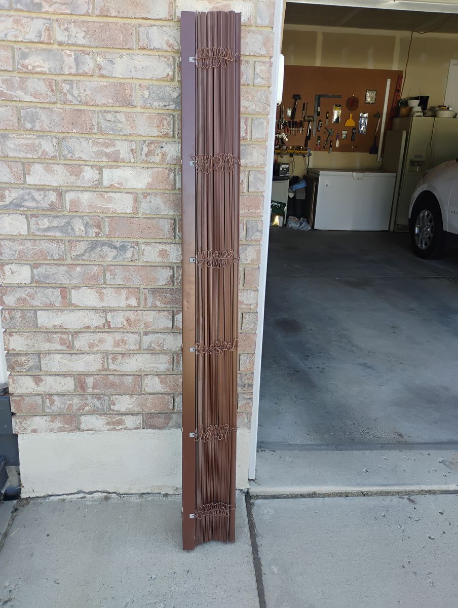 64" brown 2 inch wood slats window blinds
