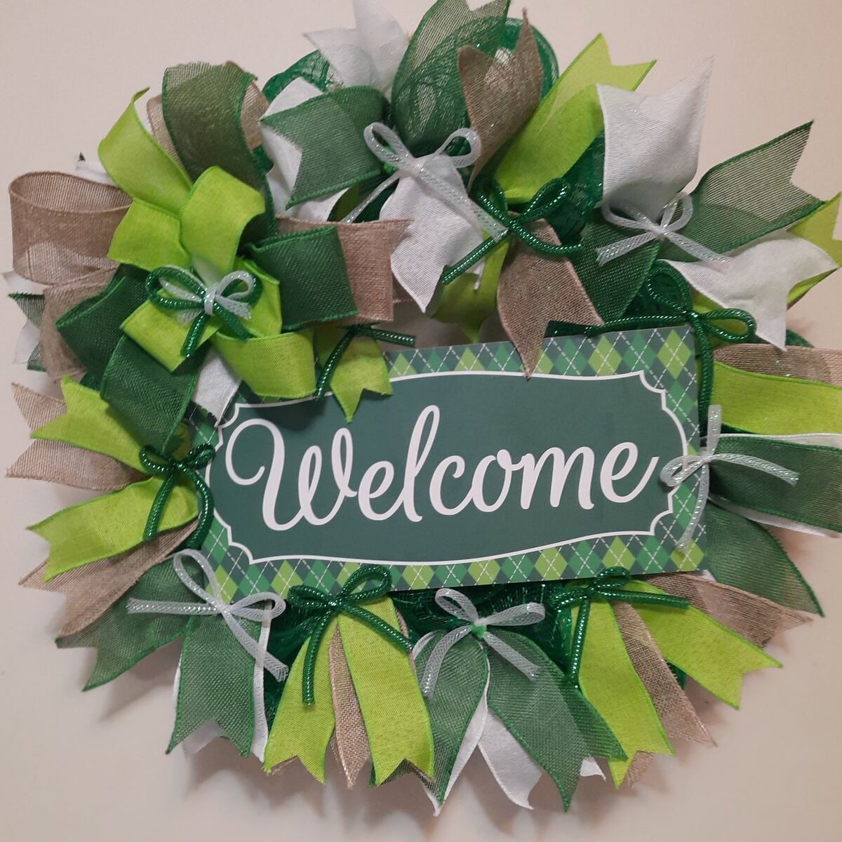 Handcrafted Welcome Wreath/St.Patrick's Day wreath