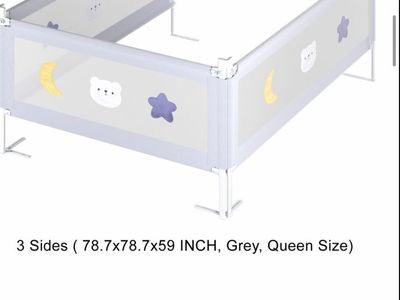 Omzer queen size bed rails