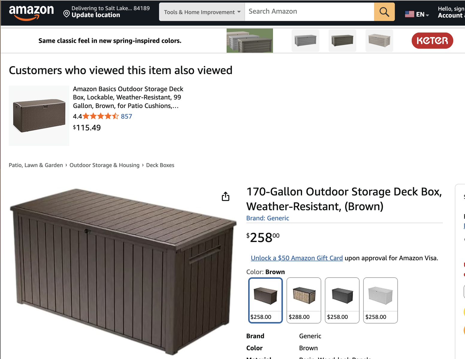 Keter 170g Storage box