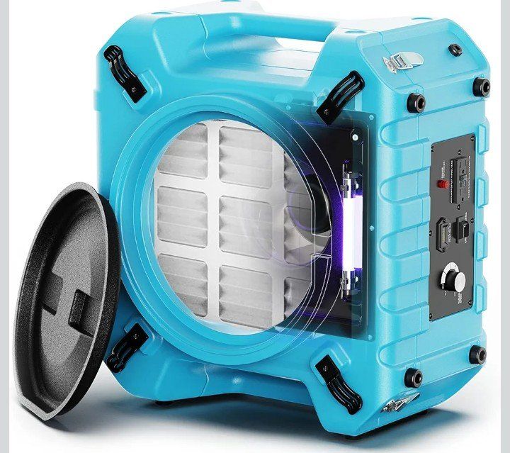 ALORAIR PureAiro HEPA Pro 870 Air Scrubber | UV-C Light Sterilization  3-Stage Filtration Negative Machine Air Scrubber