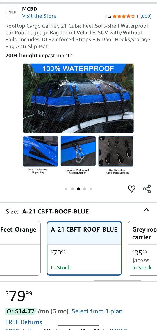 Rooftop Cargo Carrier MCBD