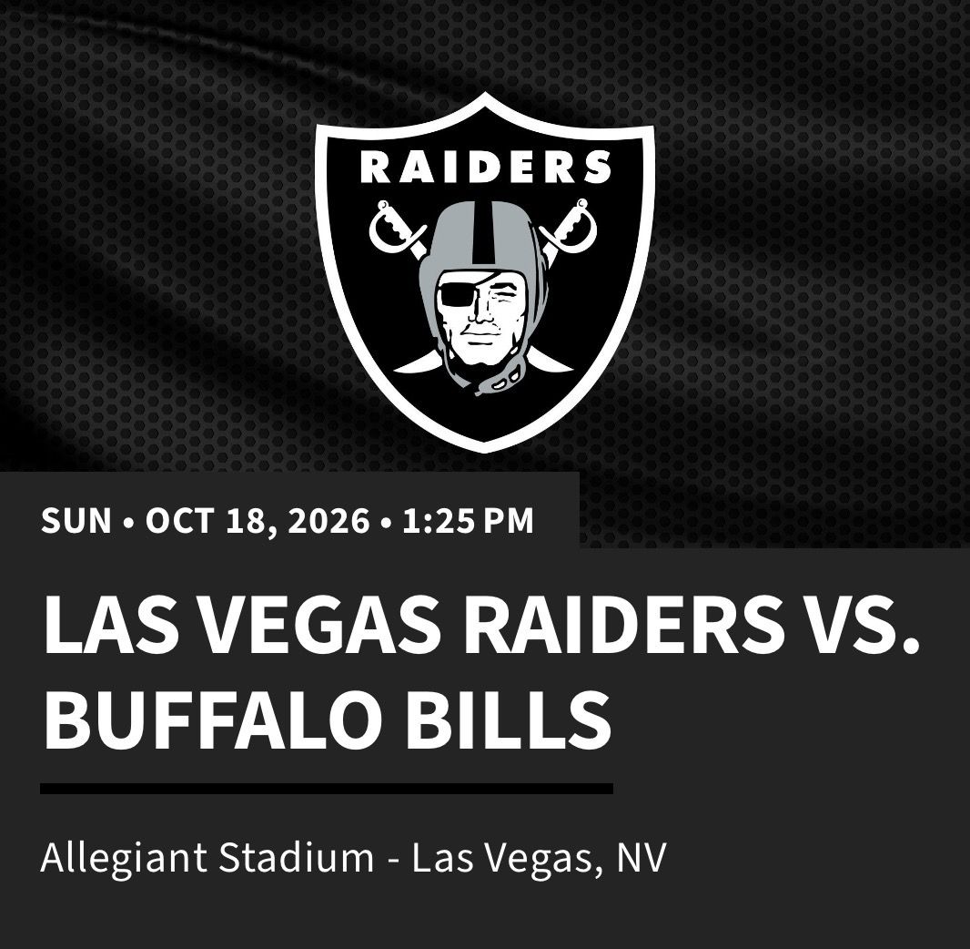 Raiders Tickets, Sec 224, Row 8.