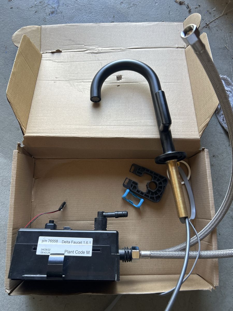 Brizo Matte Black Touch-Activated Beverage Faucet with Control Box