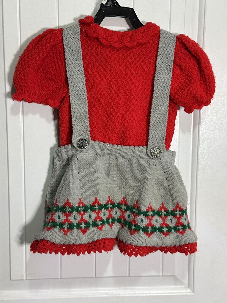 GIRLS KIDS AUTHENTIC GERMAN KNIT DRESS 2 PIECE