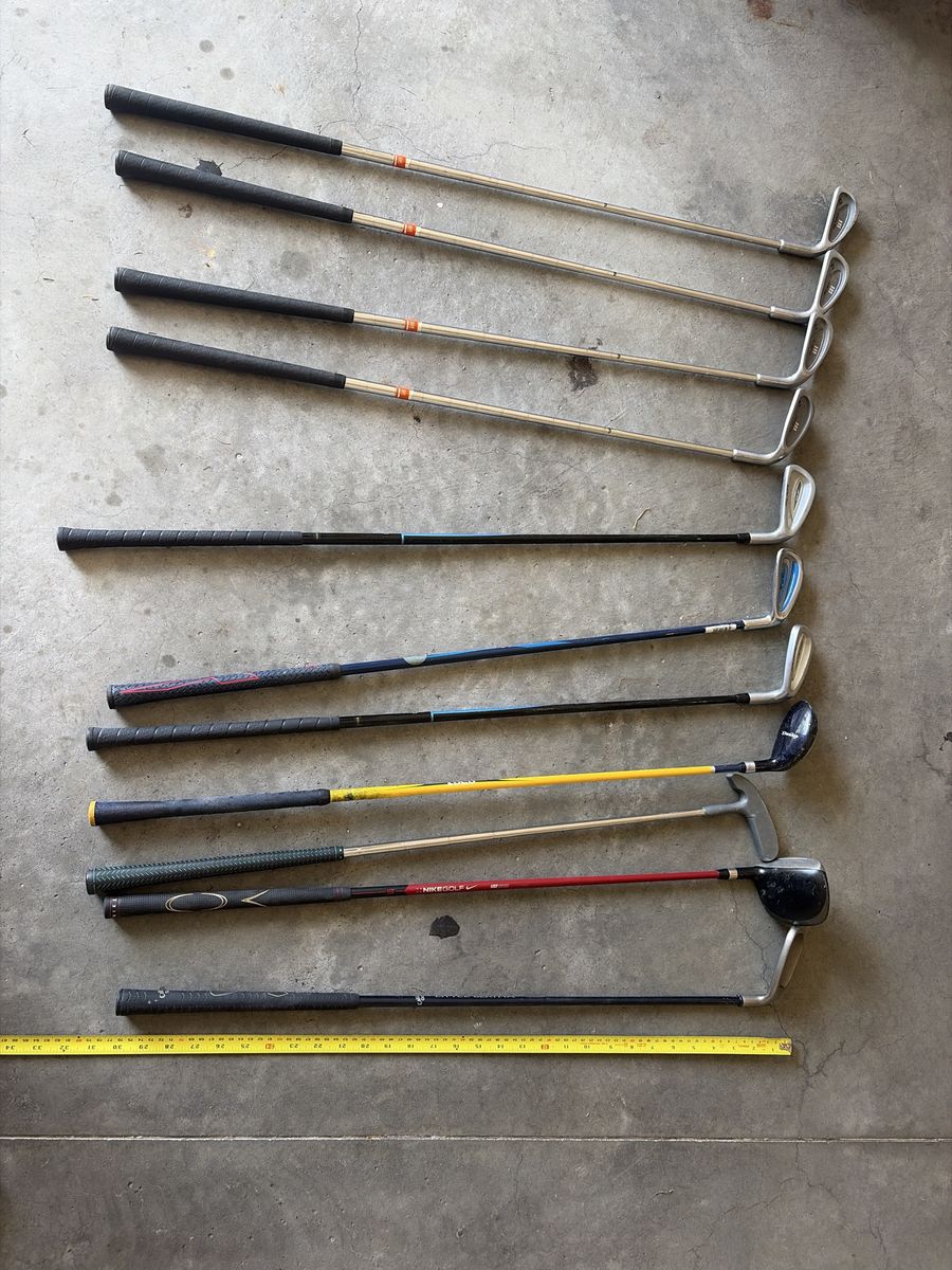 Mixed Golf Clubs Set - Irons, Woods, Putter - Used