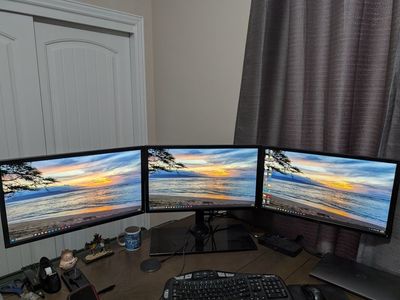 Triple Monitor Mount w/Dell Monitors and Docking S