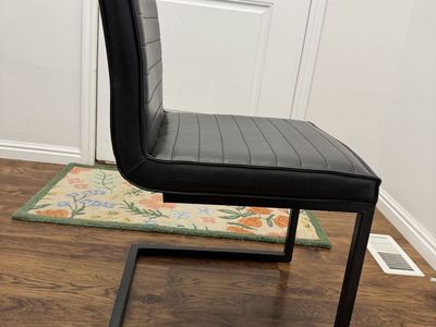 5 black dining chairs