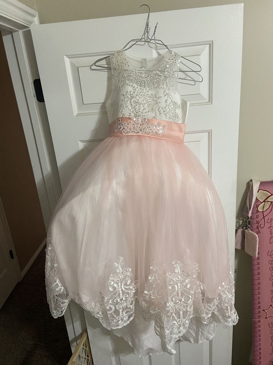 Halloween Glenda Goodwitch/Girls Formal Dress Size 9/10 White and Pink Pageant Party Gown