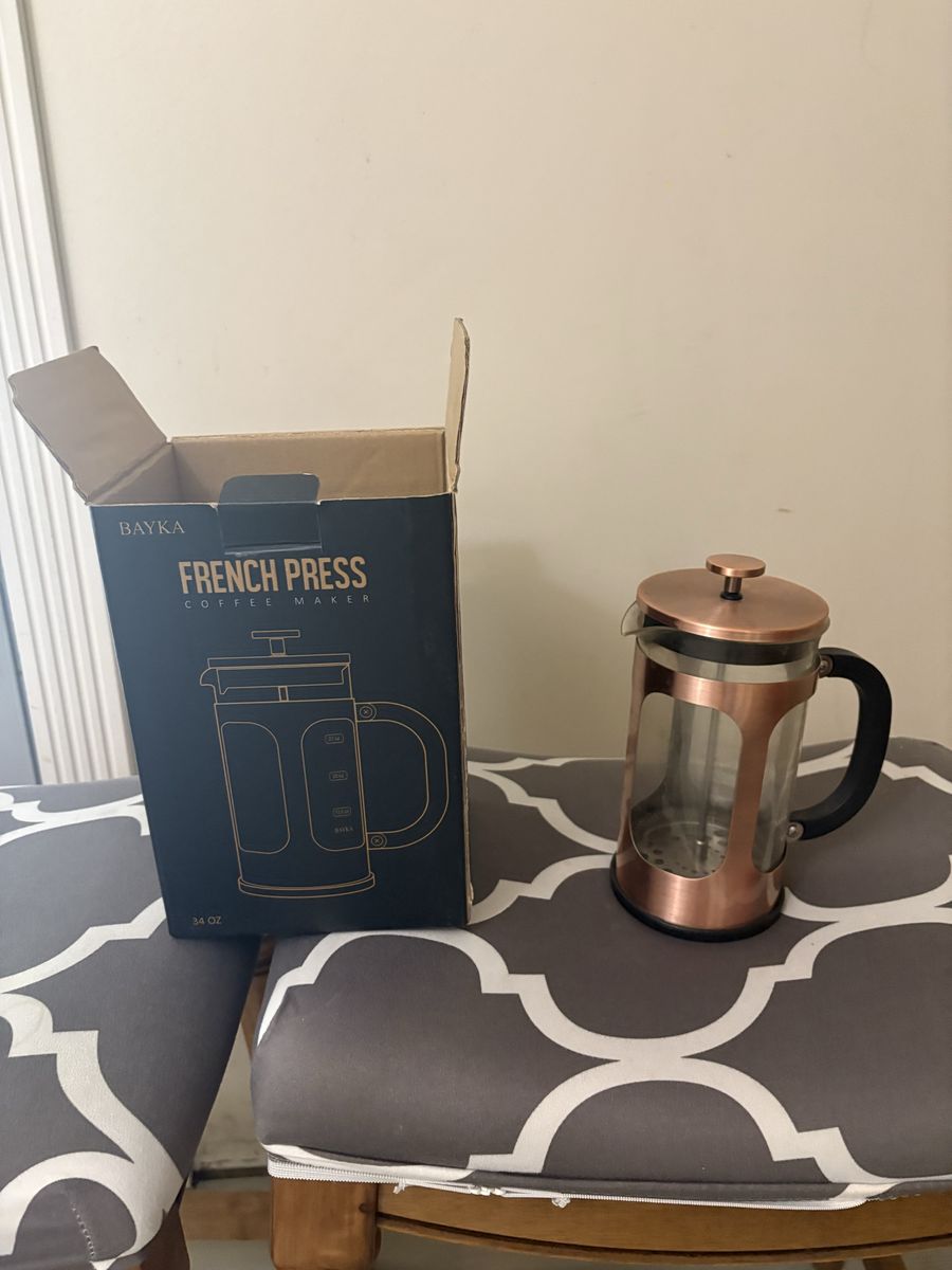 Bayka French Press Coffee Maker 34 oz Copper