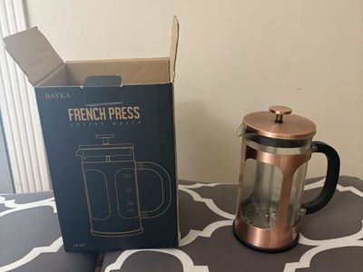 Bayka French Press Coffee Maker 34 oz Copper