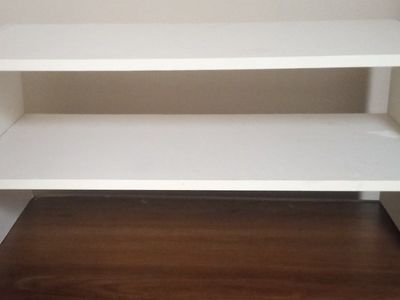 white 🤍 two tier shelf