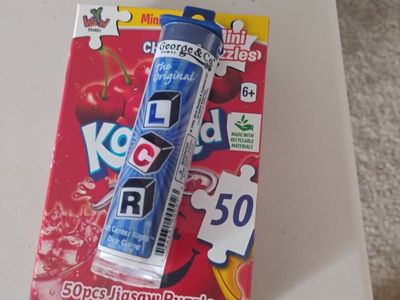 Kool-Aid Mini Jigsaw Puzzle 50pc 6.3"x8.7" & George & Co. LCR Dice Game 6+