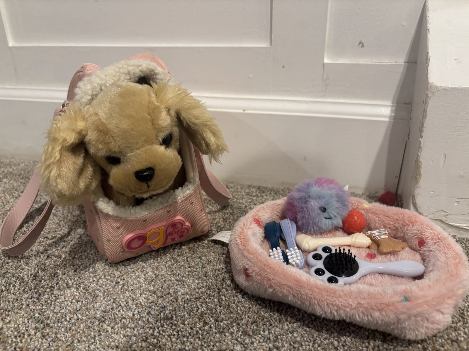 Our Generation Plush Dog & Pet Travel Carrier Set with Accessories