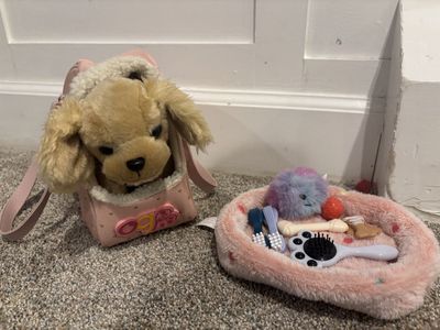 Our Generation Plush Dog & Pet Travel Carrier Set with Accessories