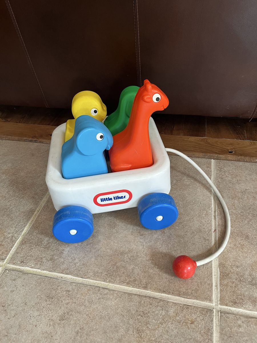 Old vintage Little tikes pull toy with push toys