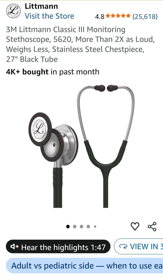 3M Littmann Classic III Monitoring Stethoscope