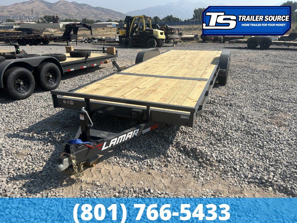 7x24 Lamar CC Flatbed Car Hauler Trailer - 10K GVWR -