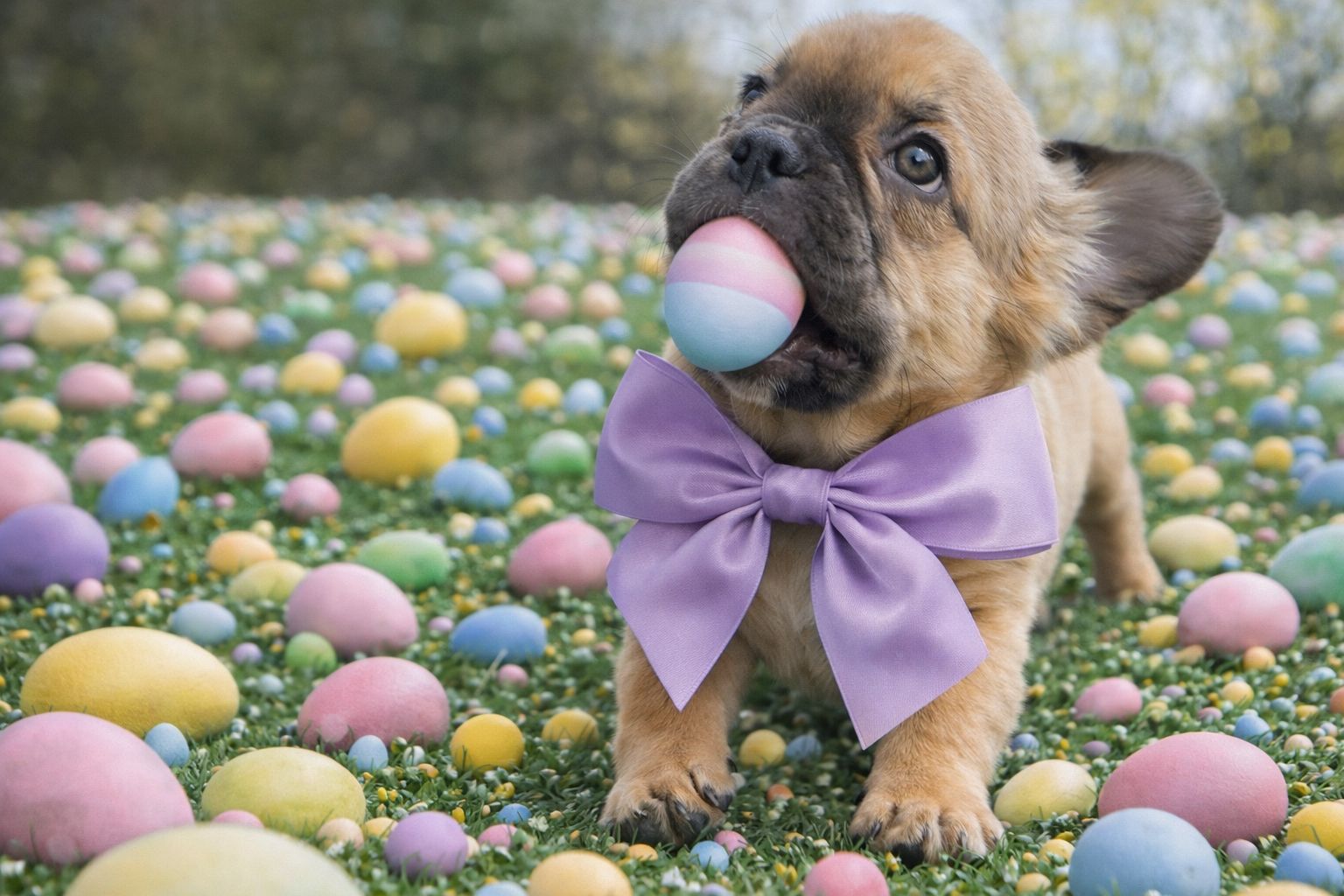 Fluffy French Bulldog Frenchie Frenchy