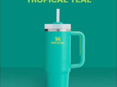 tropical teal Stanley bottle