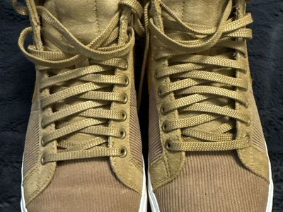 Nike SB dski High Top Corduroy Skate Shoes, Men's Brown Sneakers, Size 9