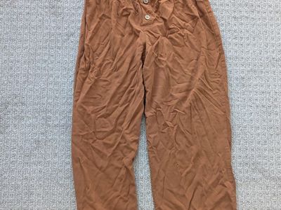 Art Class girls linen-style camel brown pants, size L (10/12)