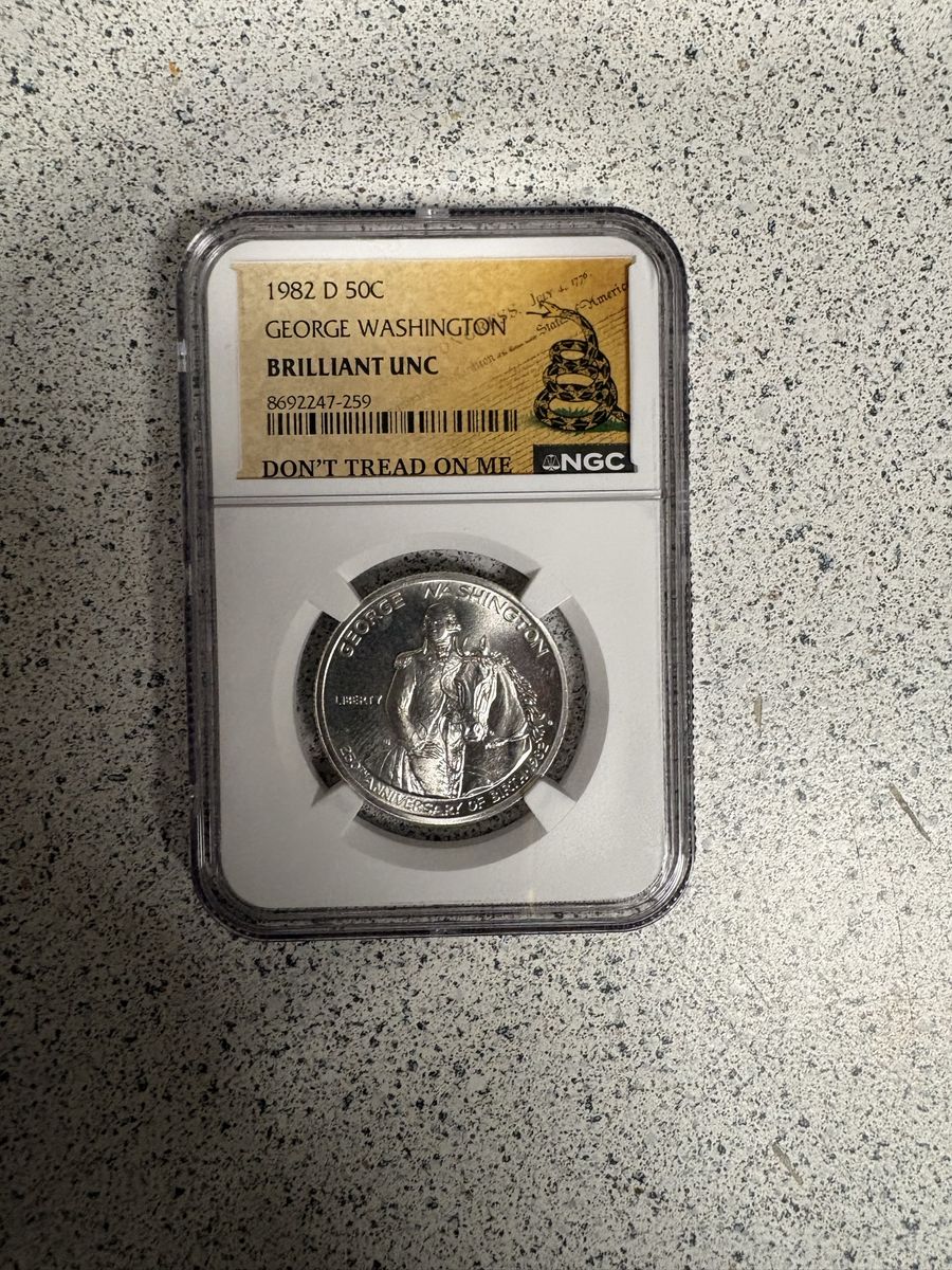 1982-D George Washington modern silver half dollar 90% silver