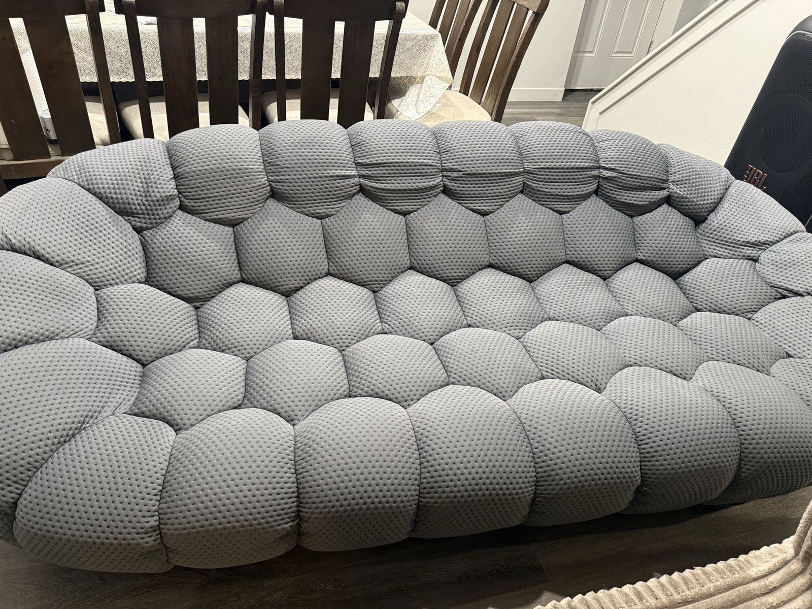 Unique Grey Bubble Sofa/Loveseat - Modern Style, Excellent Condition