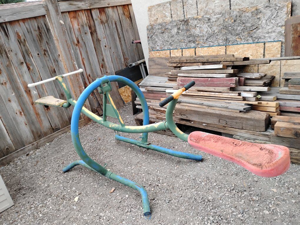 Vintage Teeter Totter Durable Classic Playground Fun