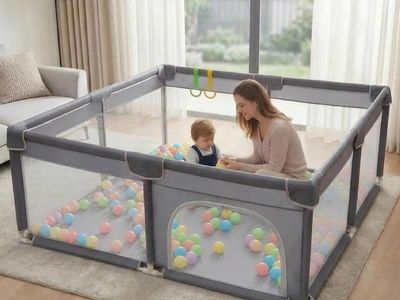 Baby Playpen 51"x51" Mesh Play Yard (Complete, Open Box)
