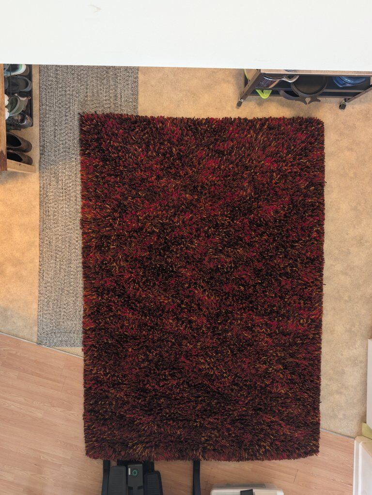Plush Crate&Barrel Paolo Shag Rug Spice 6x9