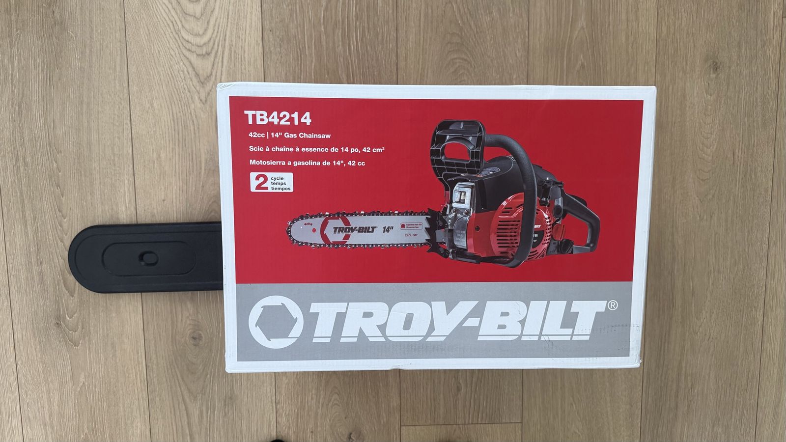 Troy-Bilt 14 in. 42cc 2-Cycle Lightweight Gas Chainsaw with Automatic Chain Oiler, TB4214
