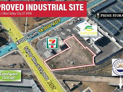 WV Improved Industrial Site- 1.16 Acres - West Valley, UT